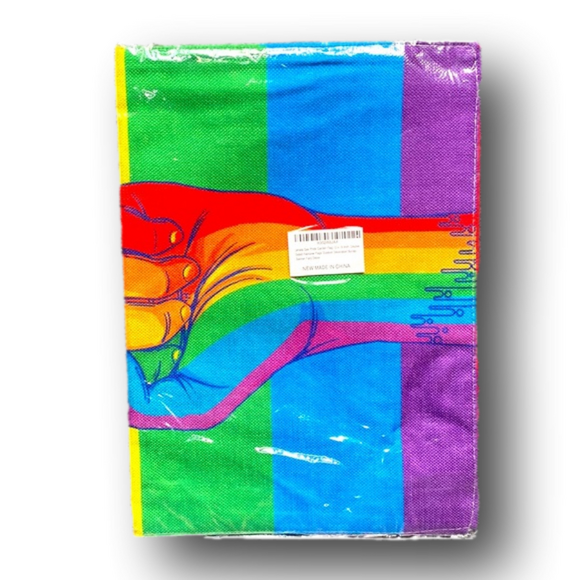 “Love Always Wins” Rainbow Fist Gay Pride LGBTQIA Garden Flag - Brand New - Picture 2 of 2